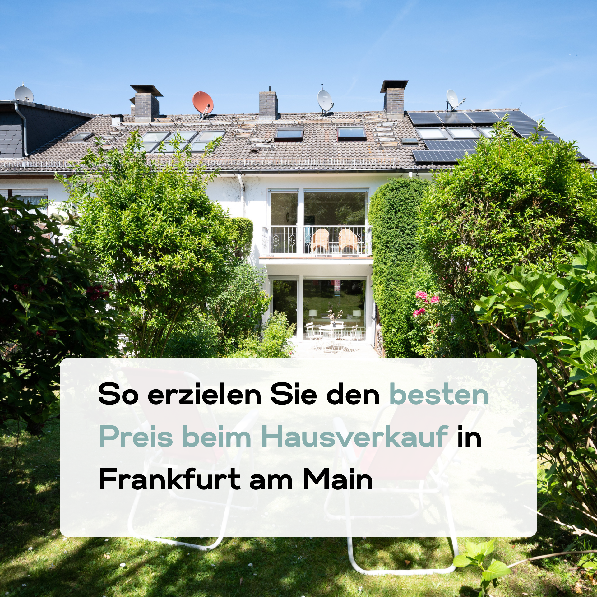 Haus verkaufen Frankfurt am Main: Modernes Einfamilienhaus mit Garten in Frankfurt am Main - bereit für den Verkauf